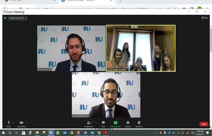 ورشة افتراضية بعنوان التطبيق وأفضل الممارسات لنظام TIR التي نظمها الإتحاد الدولي للنقل IRU- نيسان 2022
